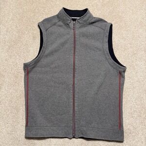 Tommy Bahama Vest Mens Size Medium Flip Coast Reversible Gray And Black